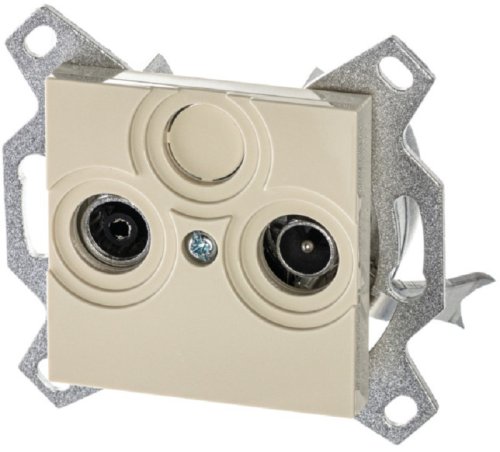 Розетка TV+R Оконечная без рамки ABB EPJ Levit 1-м. слоновая кость фото Розетка TV+R Оконечная без рамки ABB EPJ Levit 1-м. слоновая кость картинка